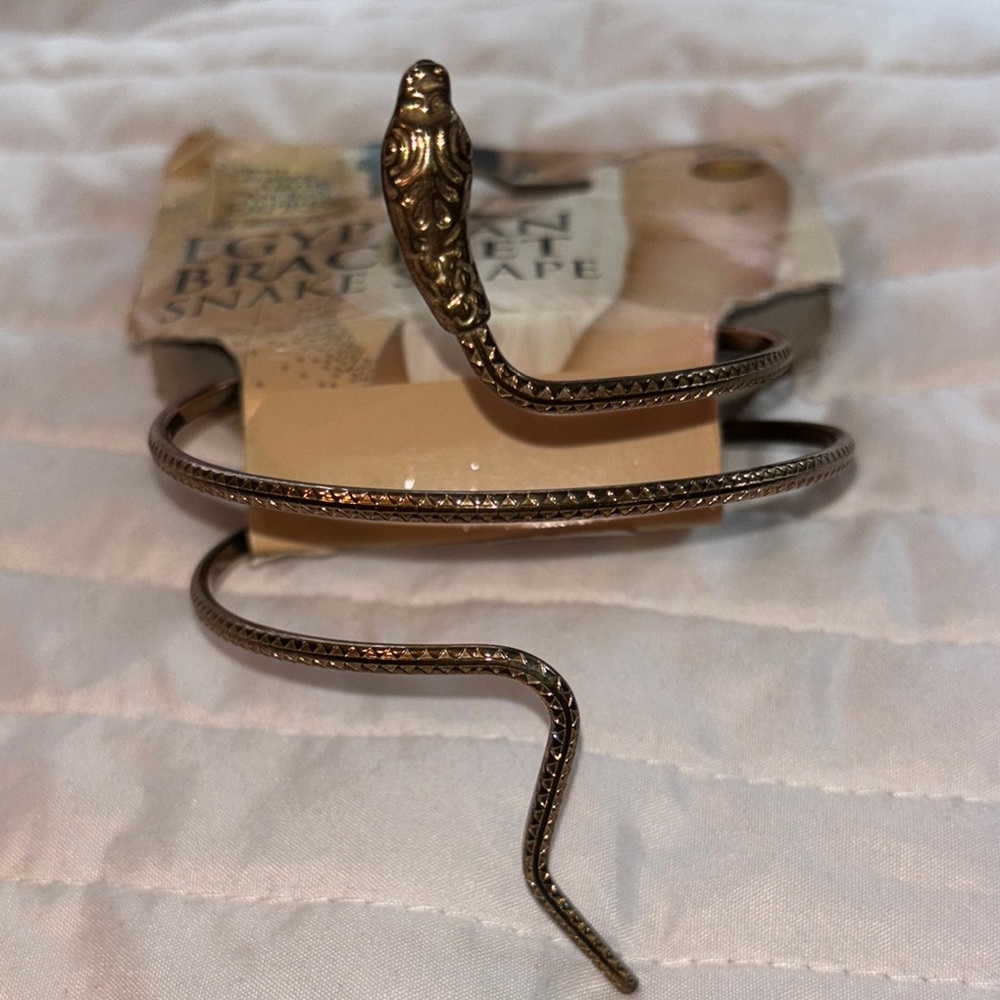Elegant Goldtone Snake Arm Bracelet